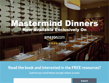 Tablet Screenshot of masterminddinners.com